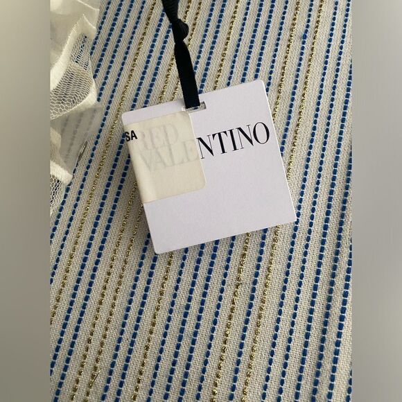 Red Valentino Ivory  tulle dress and silver studs size 38 US 4 - Picture 15 of 16